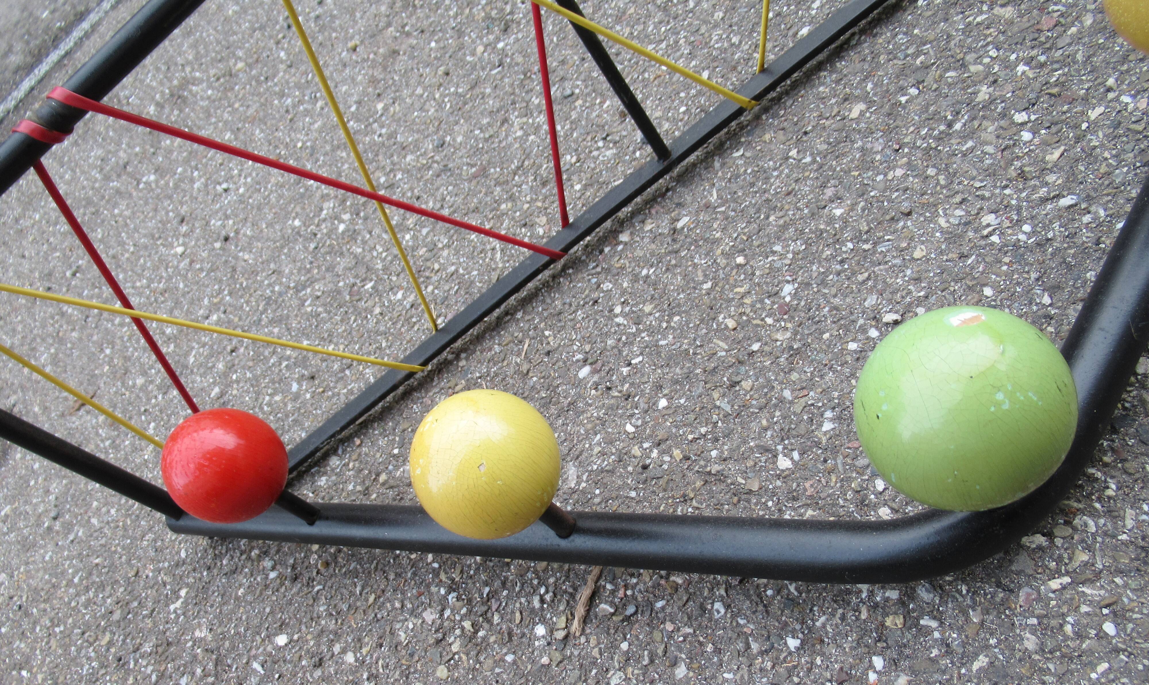 Door coat vintage ball scoubidou years 50