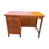 Bureau avec classeur à rideau