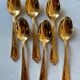 Vintage golden teaspoons