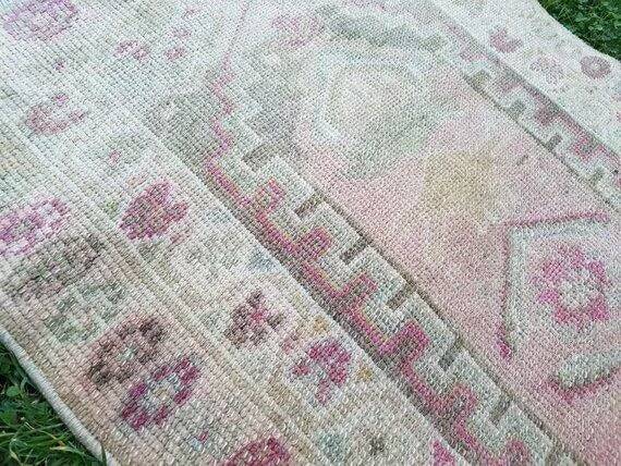 Vintage Turkish hallway rug 85x397 cm