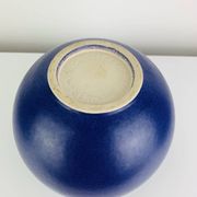 Blue ceramic round vase Asa West Germany, vintage