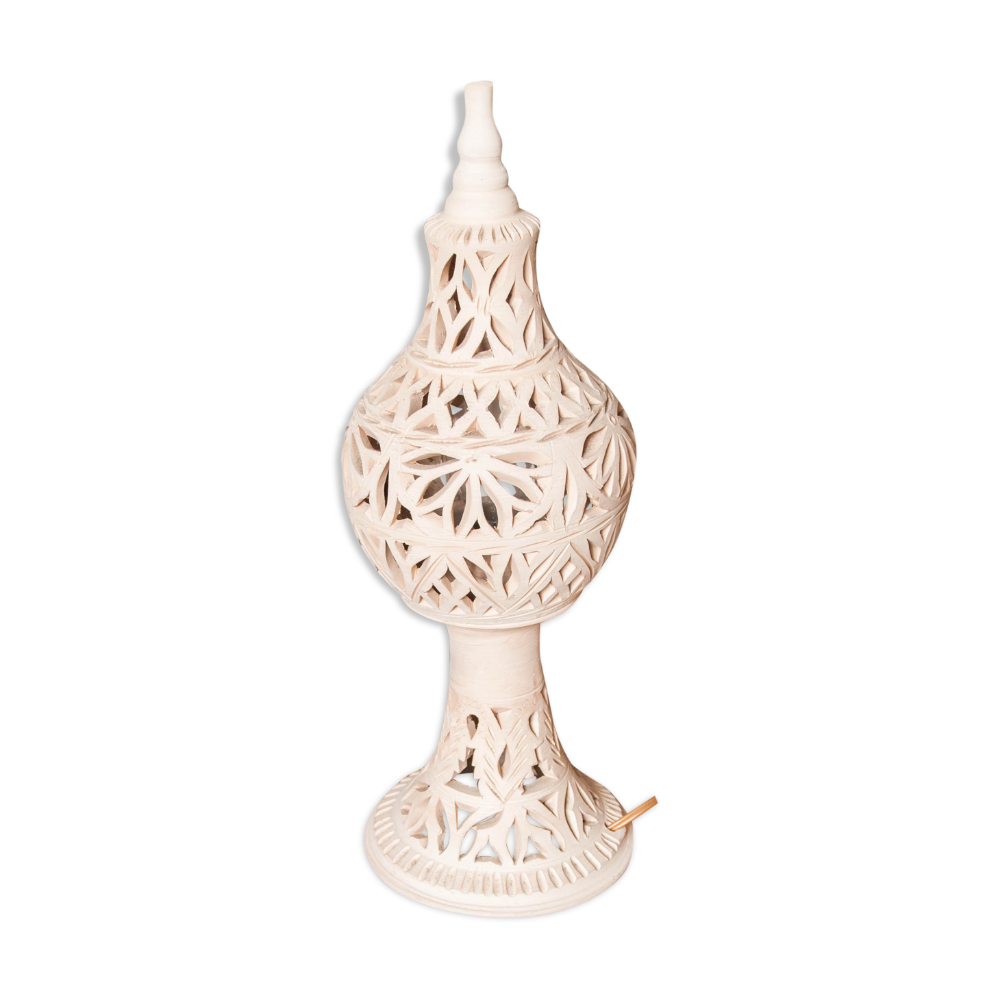 Moroccan crafts, terracotta lamp