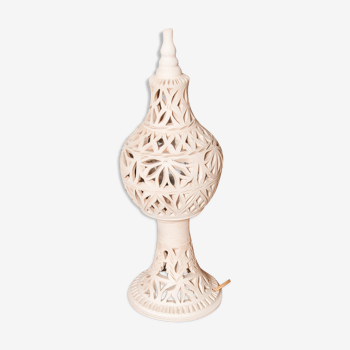 Moroccan crafts, terracotta lamp