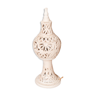 Moroccan crafts, terracotta lamp