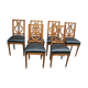 Series of 6 chairs back Lyres