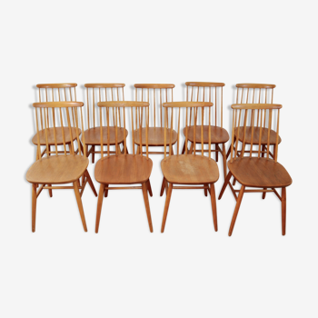 Série de 9 chaises scandinave