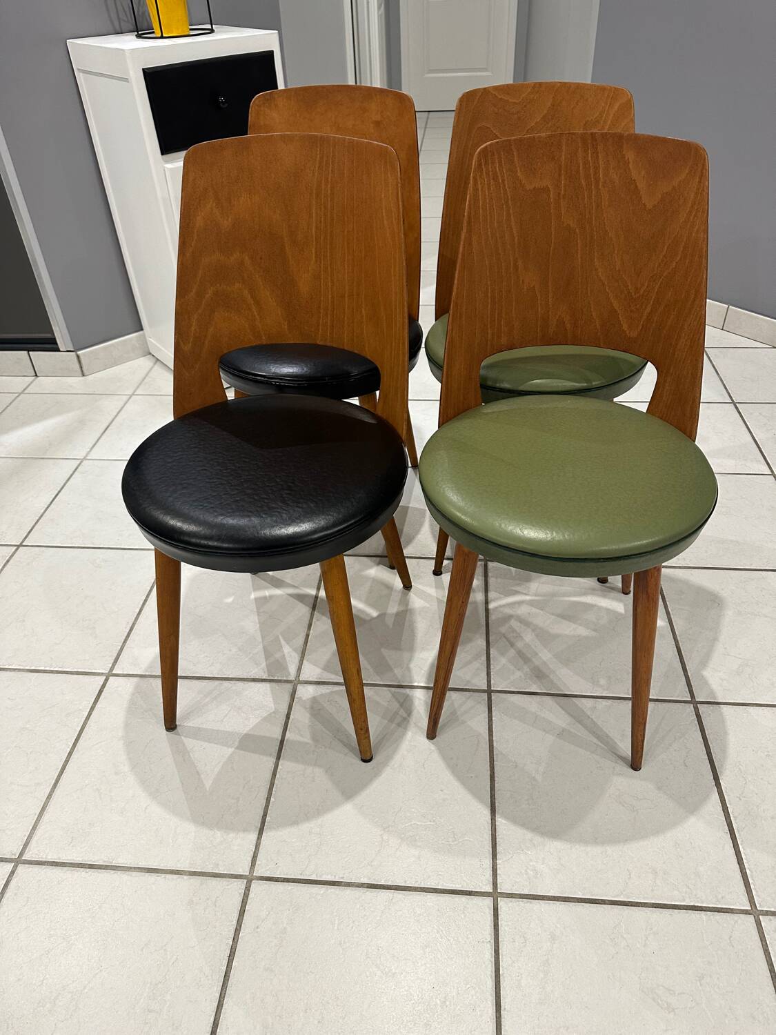 Set of 4 Baumann Mondor Bistro Chairs 1960