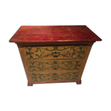 Savoyarde painted 3 drawer dresser