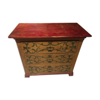 Commode savoyarde peinte 3 tiroirs