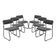 Set of six chairs, Italian design, 1980s, production: Italy