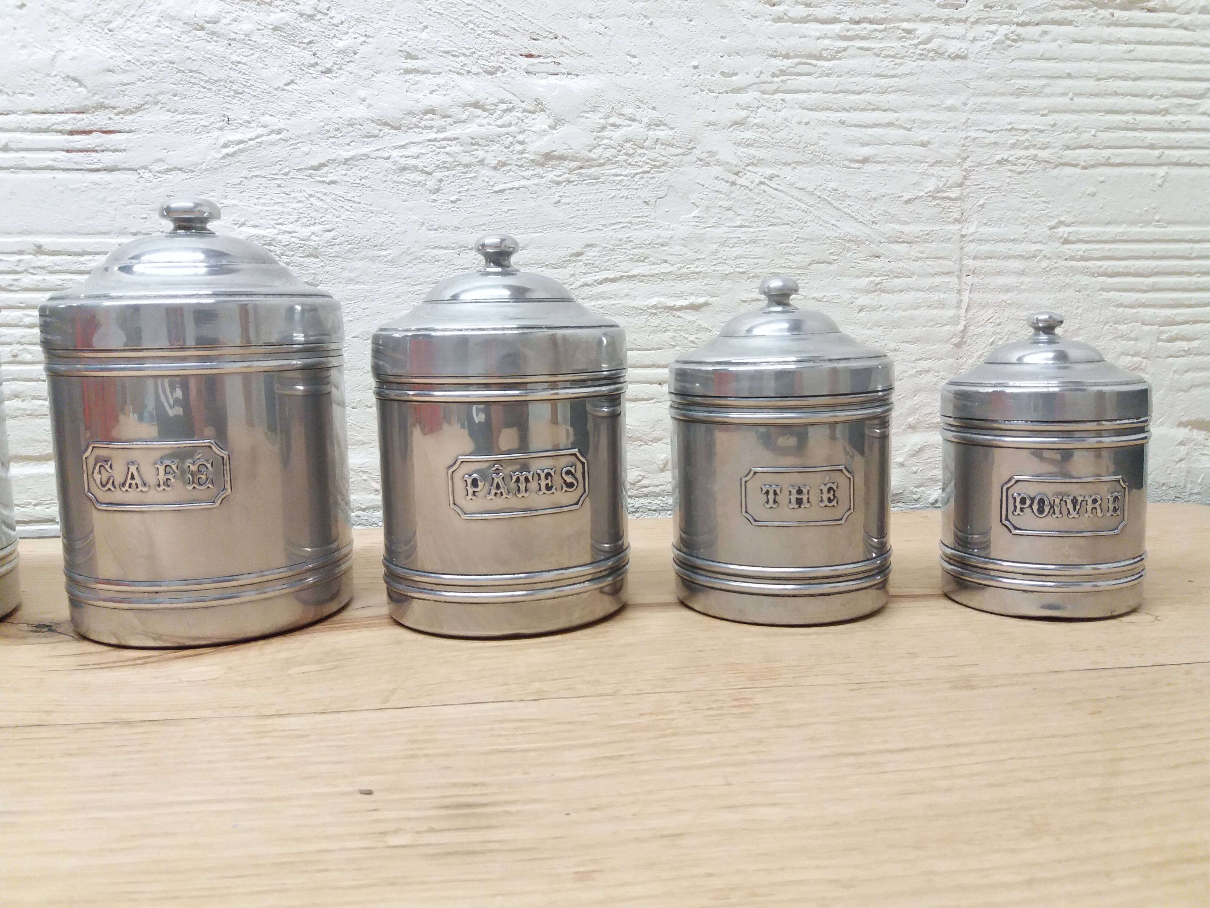Series 6 aluminium spice jars