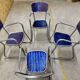 Set of 4 Gaston Viort armchair chairs