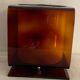 1970 smoked Plexiglas cubic lamp