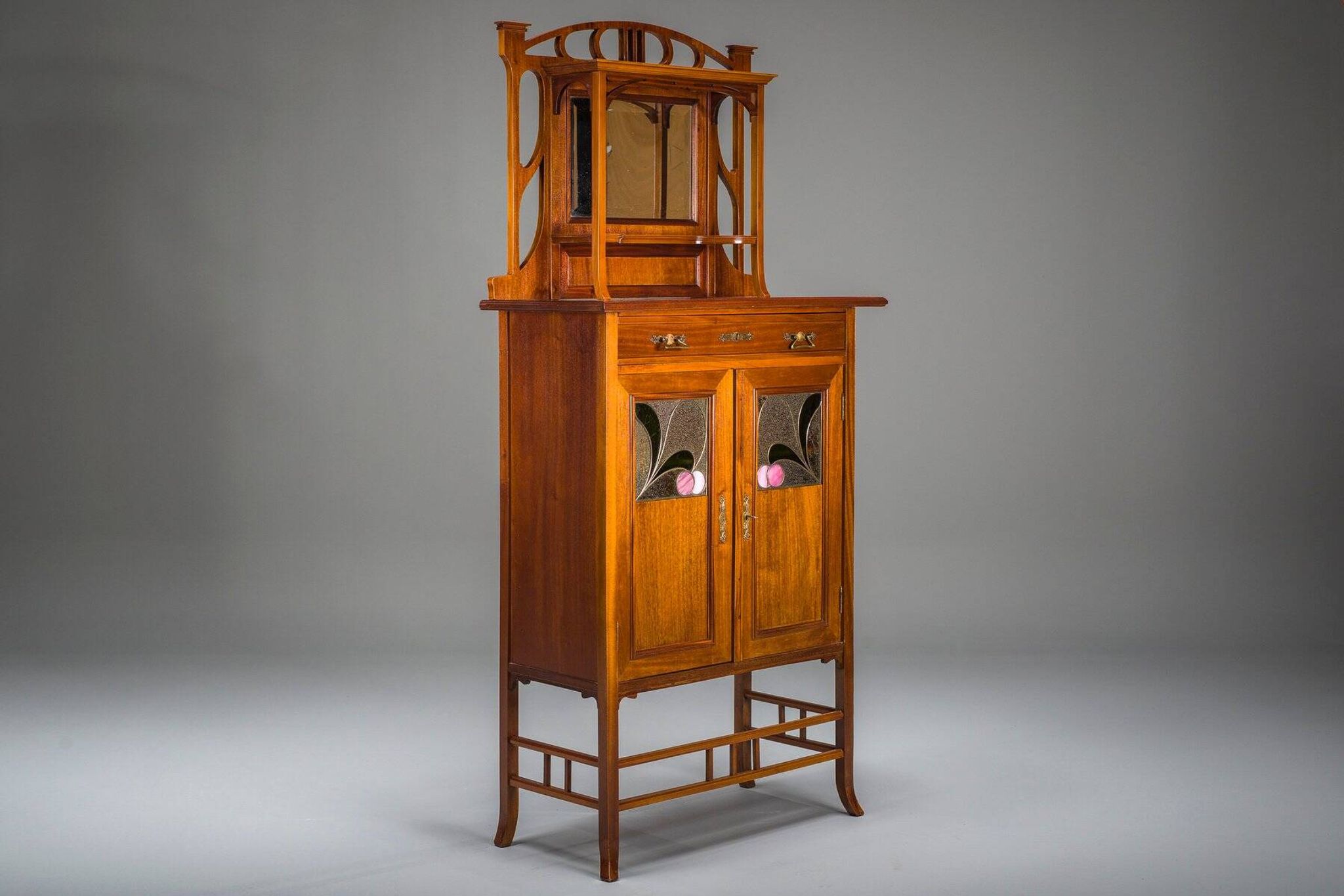 Armoire Art Nouveau avec miroir, années 1890