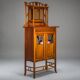 Art Nouveau cabinet with mirror, 1890s