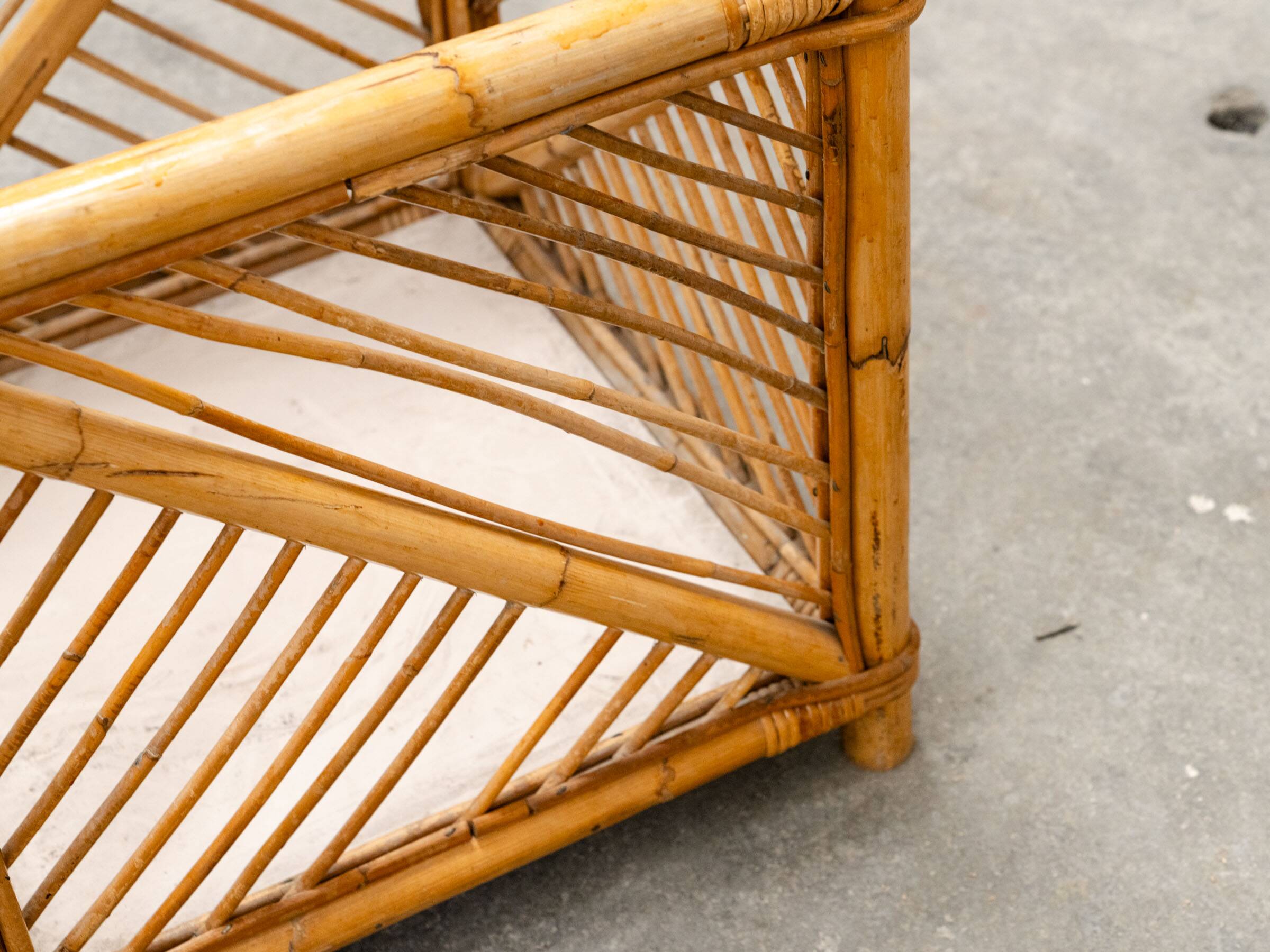 Pair of plant pots, wicker baskets Vivai Del Sud, 1970