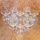 Eight vintage vintage crystal glasses
