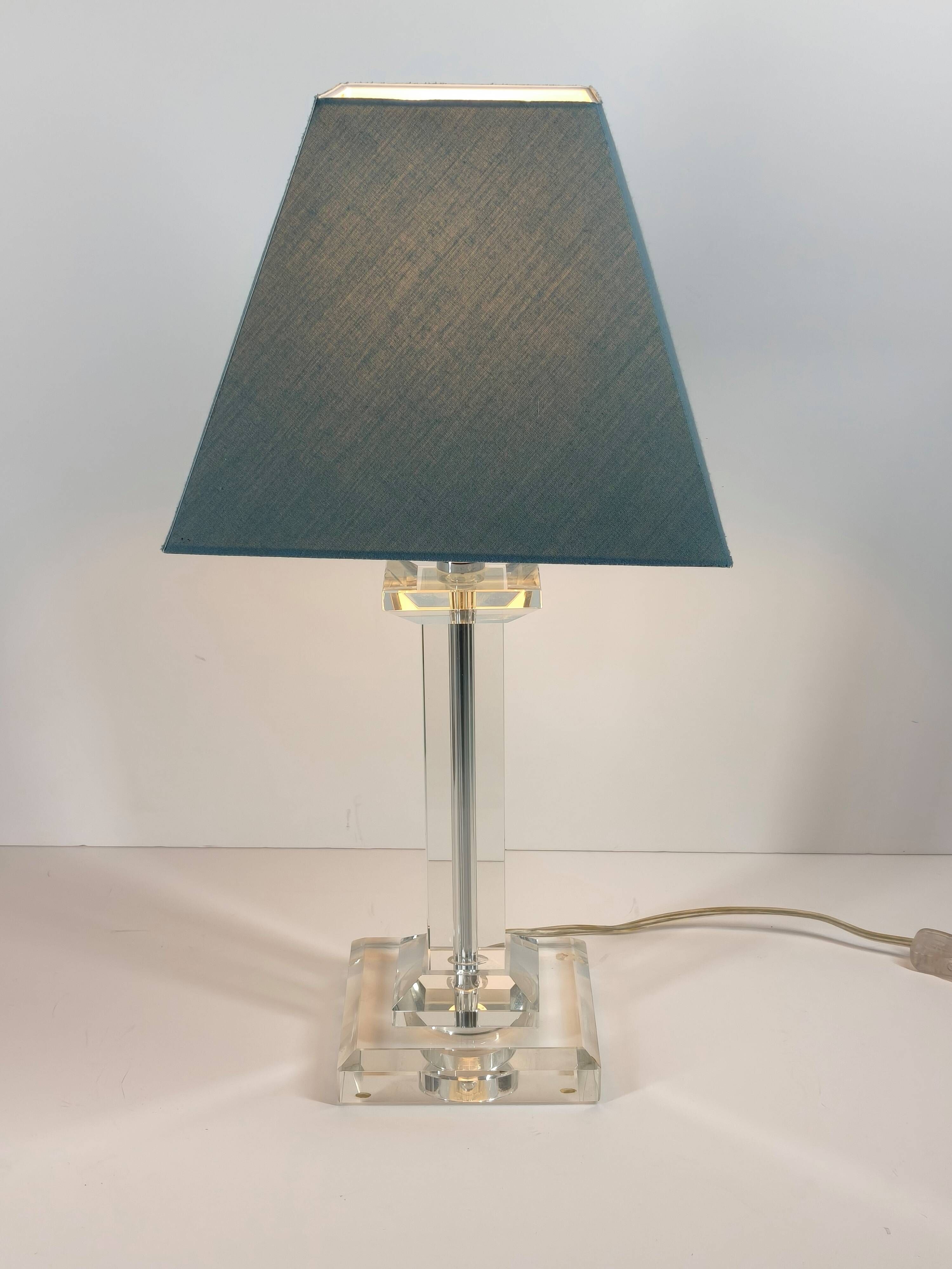 Table lamp Crystal in Plexiglass – 70s/80s