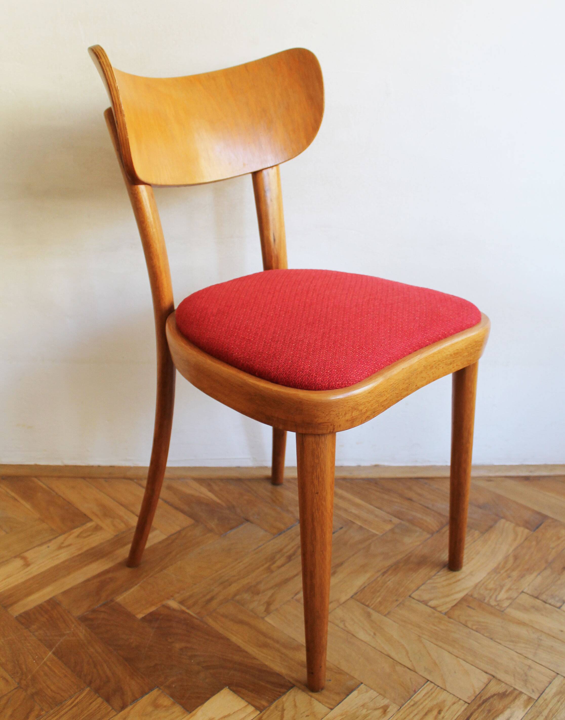 Set of Four Thonet Dining Chairs, Late 1940s