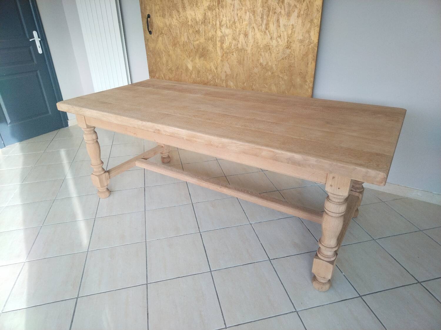 Solid oak farmhouse table