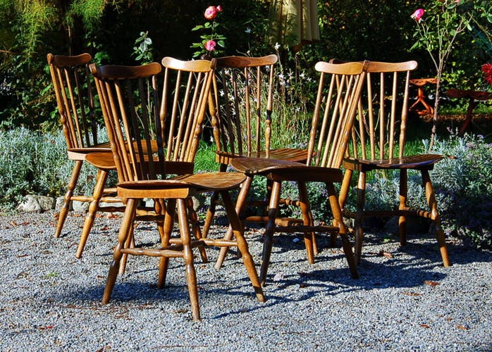 Set de 6 chaises bistrot baumann