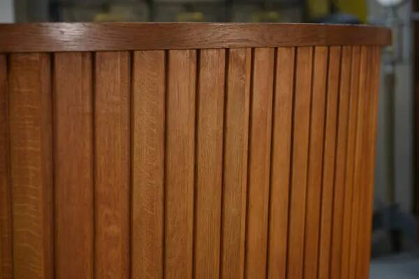 1950s curved oak counter/bar