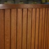 1950s curved oak counter/bar