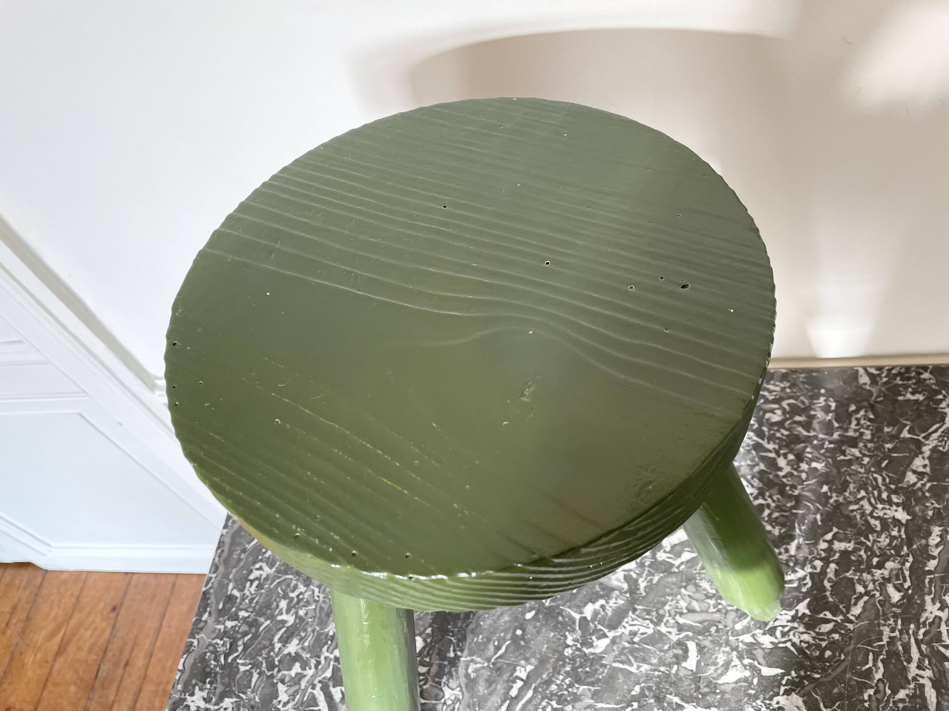 Painted tripod stool