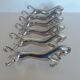 Set de 6 portes couteaux chevaux en chrome argenté- vintage
