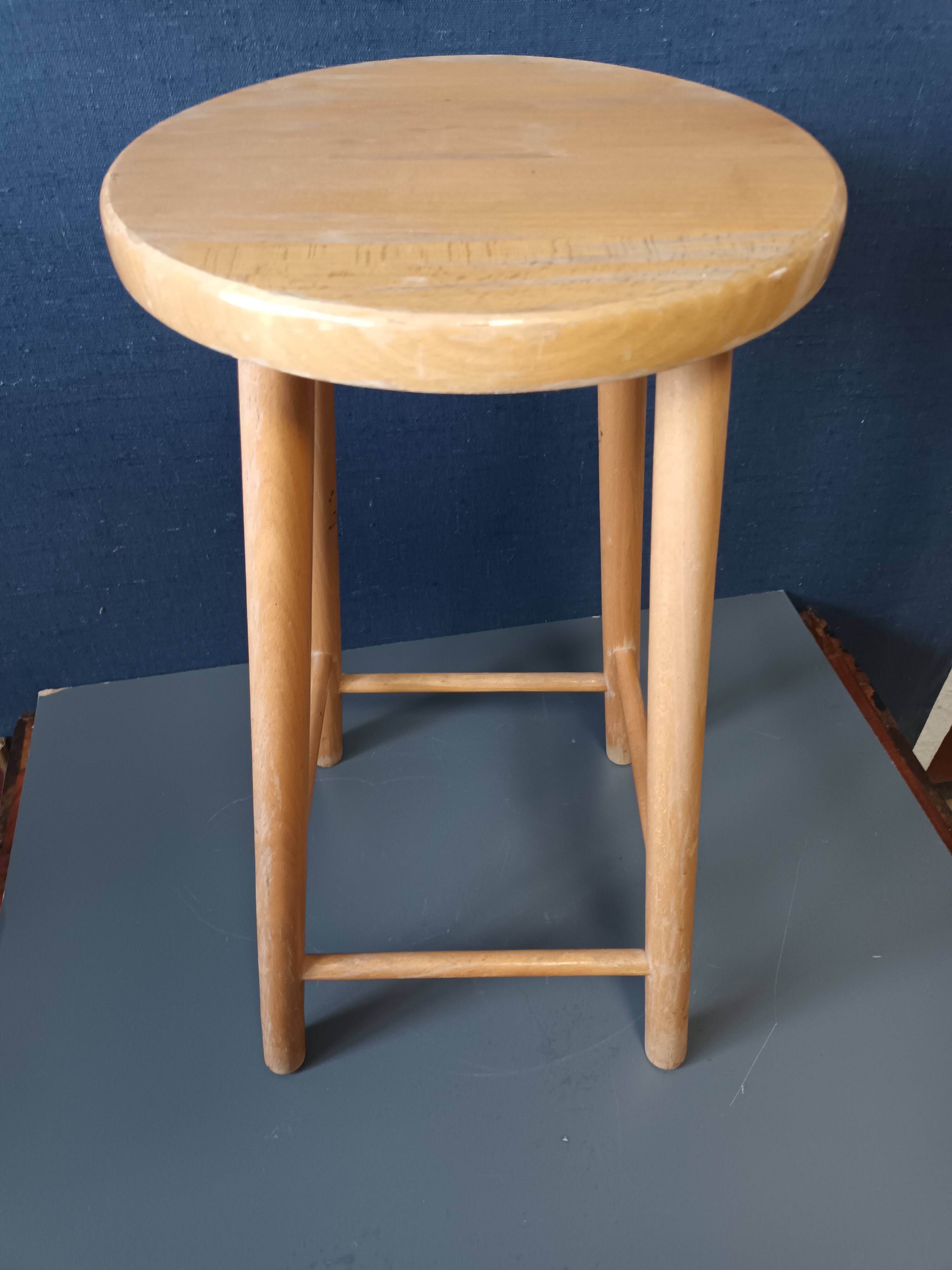 Beech wooden stool