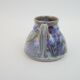 signed blue purple enamel ceramic pitcher