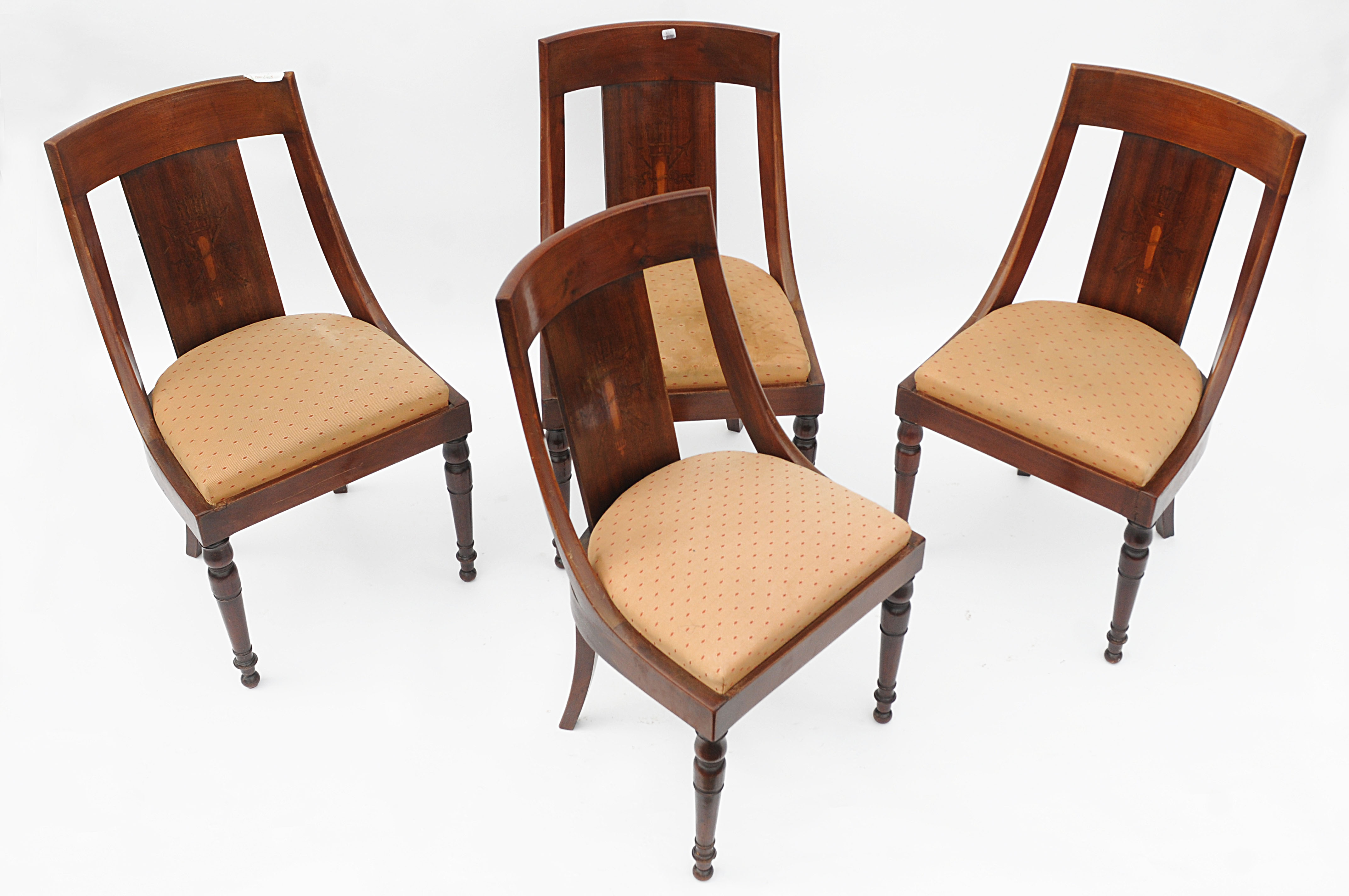 Series of 4 gondola chairs