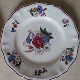 Two Sarreguemines Agreste dinner plates