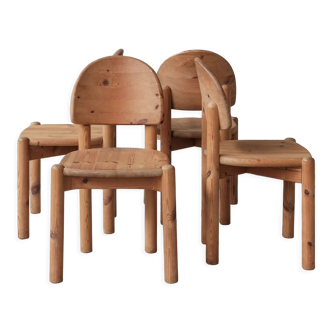 Ensemble de chaises en pin du milieu du siècle