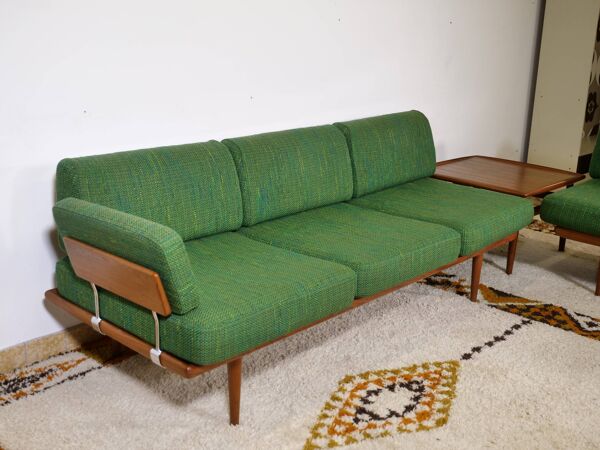 Ensemble de canapés en teck par Peter Hvidt et Orla Mølgaard Nielsen, ensemble de 3, années 1960.