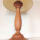 Turned wood lamp vintage 60s-70s
