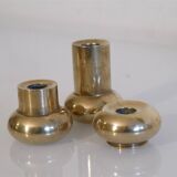 Set of Scandinavian brass candlesticks, 1960s