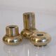Set of Scandinavian brass candlesticks, 1960s
