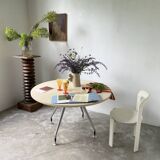 Tecno Nomos Round Table Brushed Metal