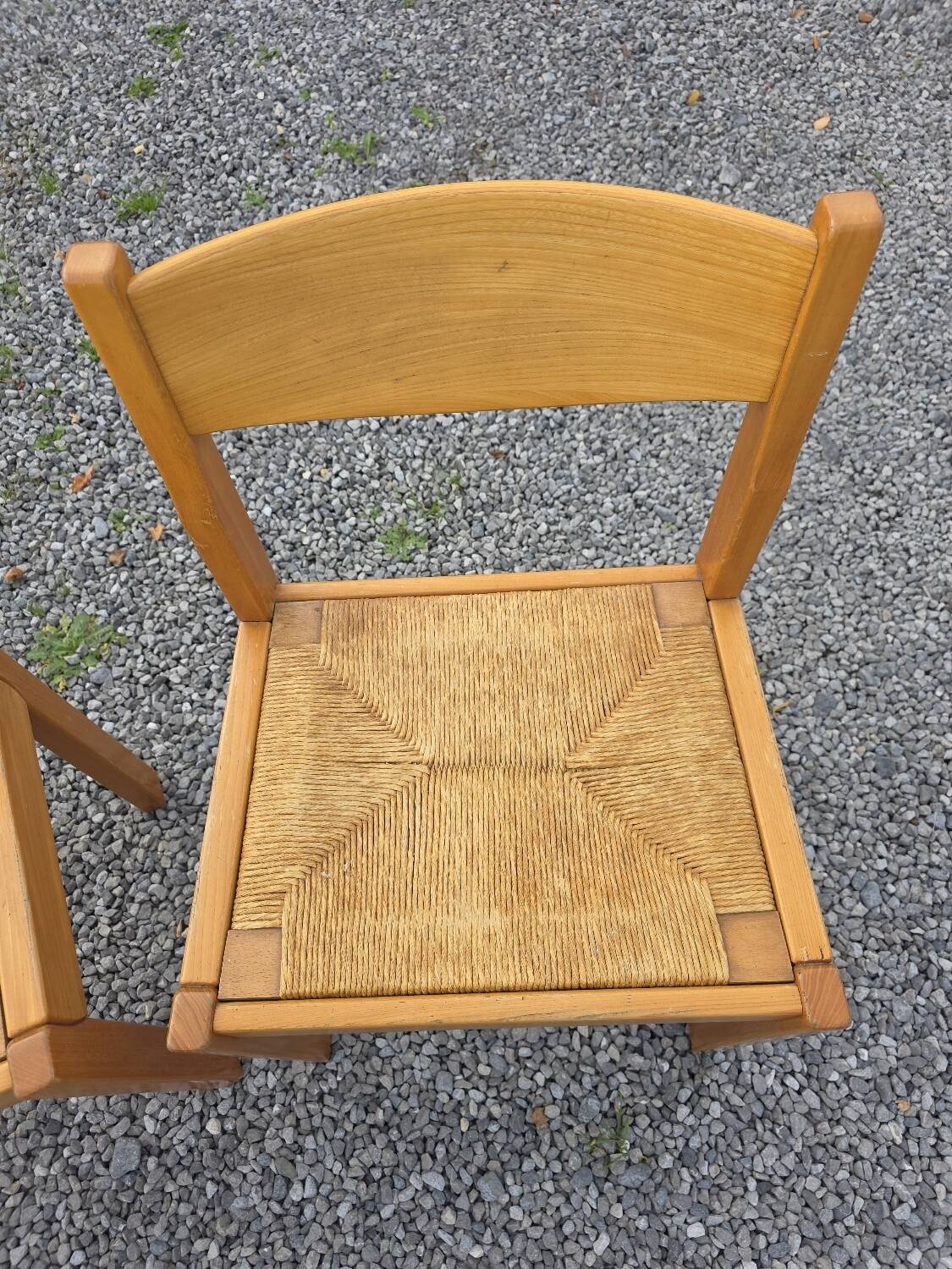 6 chaises vintage en orme maison Regain années 60
