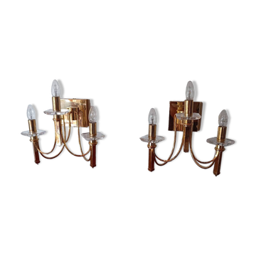 Brass wall lights