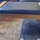 Ikea leather footstool pouf 2000s france scandinavian style knisa model color