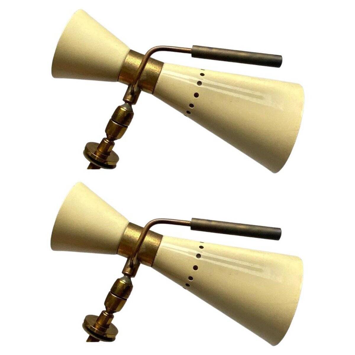 Italian Articulating Sconces, 1950s, Set of 2