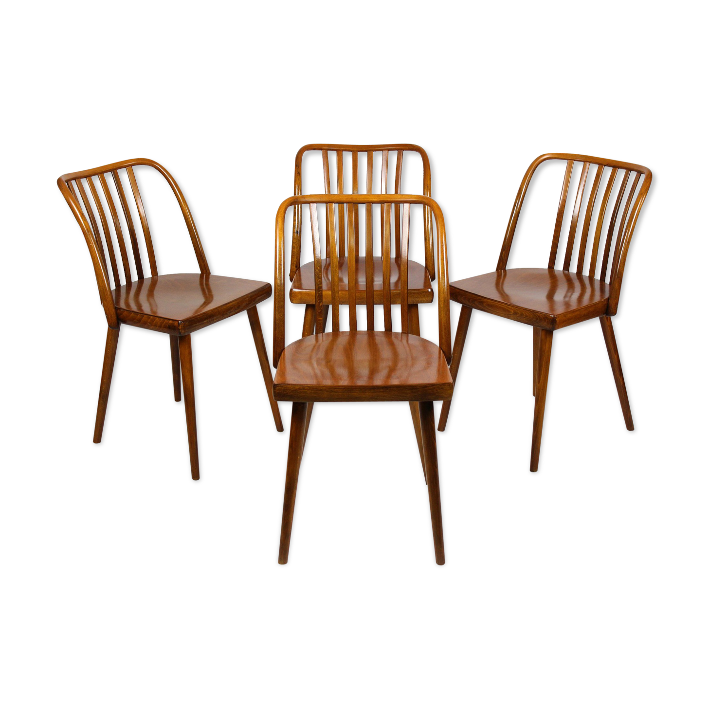 Czech wooden chairs by Antonin Suman for Ton 1960
