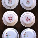 6 small paired plates Badonviller Saint Amand Luzin Digoin Sarreguemines