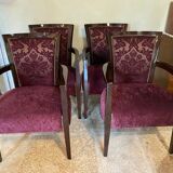 Set of 4 convertible armchairs
