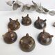 Lot 6 bols tripodes terre cuite forme anthropomorphe