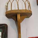 Plant yellow wooden door