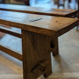 Pair of chestnut benches