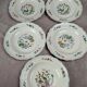 Lot de 5 assiettes creuses Salins décor oiseaux